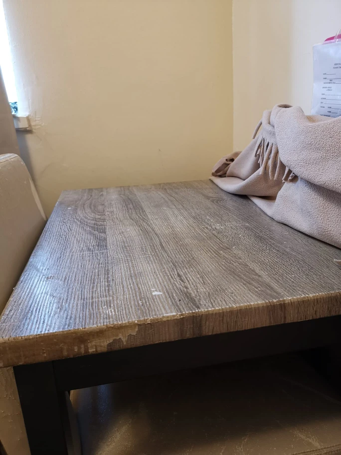 Grey Wood-Look Desk with Metal Legs - photo 3