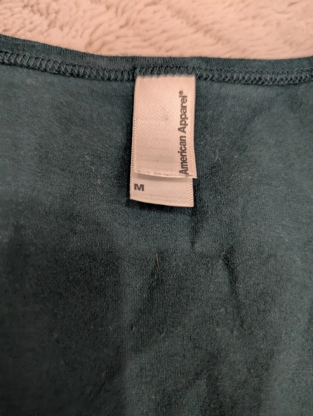 American Apparel Long Sleeve Criss-Cross Dress (Green) image indicator(4)