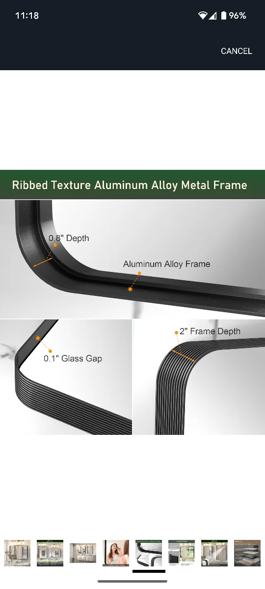 New Flocos Bathroom Mirror, 36 x 30 in image indicator(5)