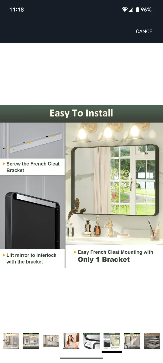 New Flocos Bathroom Mirror, 36 x 30 in image indicator(6)