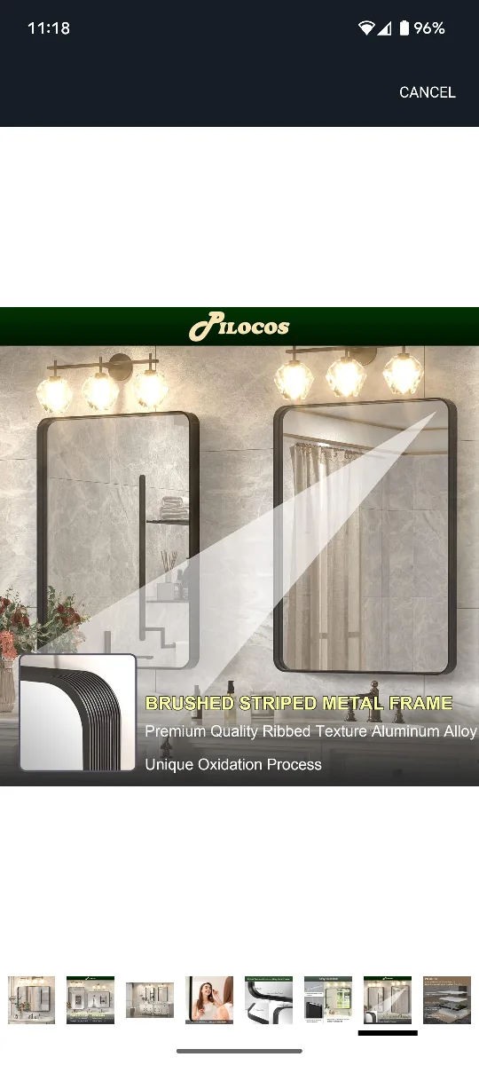 New Flocos Bathroom Mirror, 36 x 30 in image indicator(7)