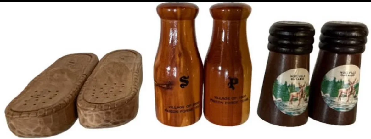 Vintage Wooden Salt & Pepper Shakers thumbnail