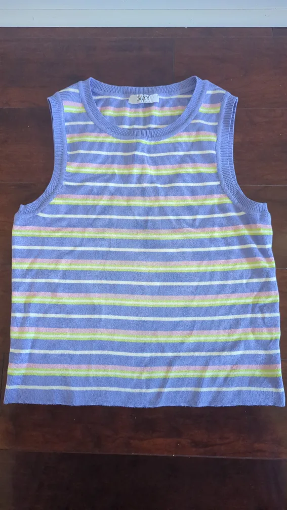 Suzy Shier Striped Tank Top thumbnail