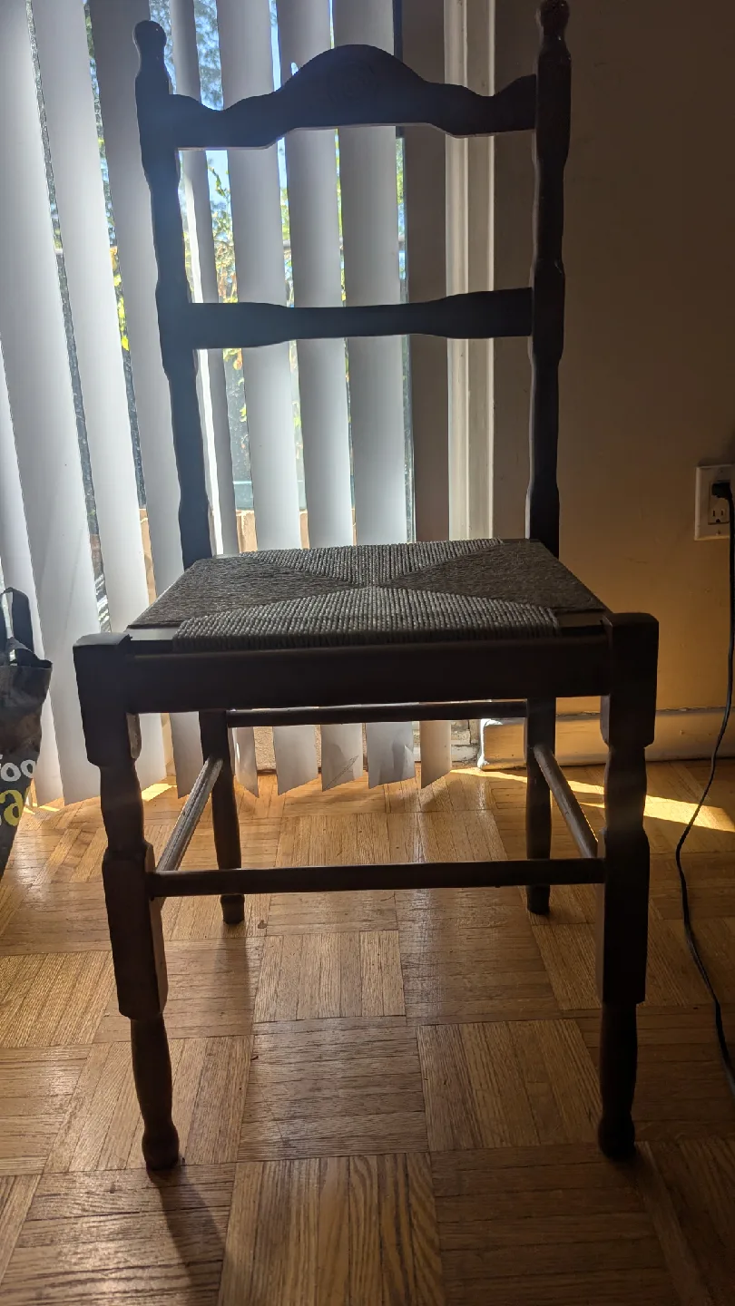 Vintage Woven Seat dinning Chair thumbnail