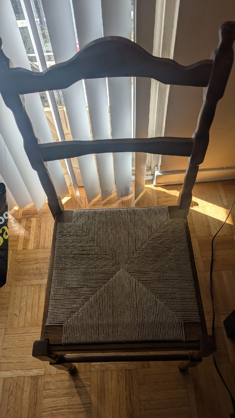 Vintage Woven Seat dinning Chair - photo 2