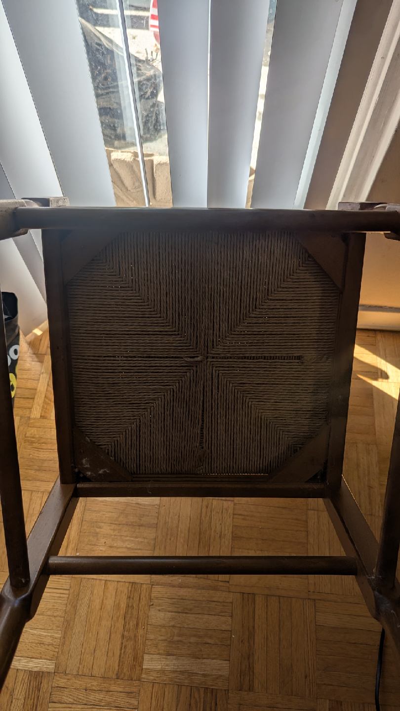 Vintage Woven Seat dinning Chair - photo 3