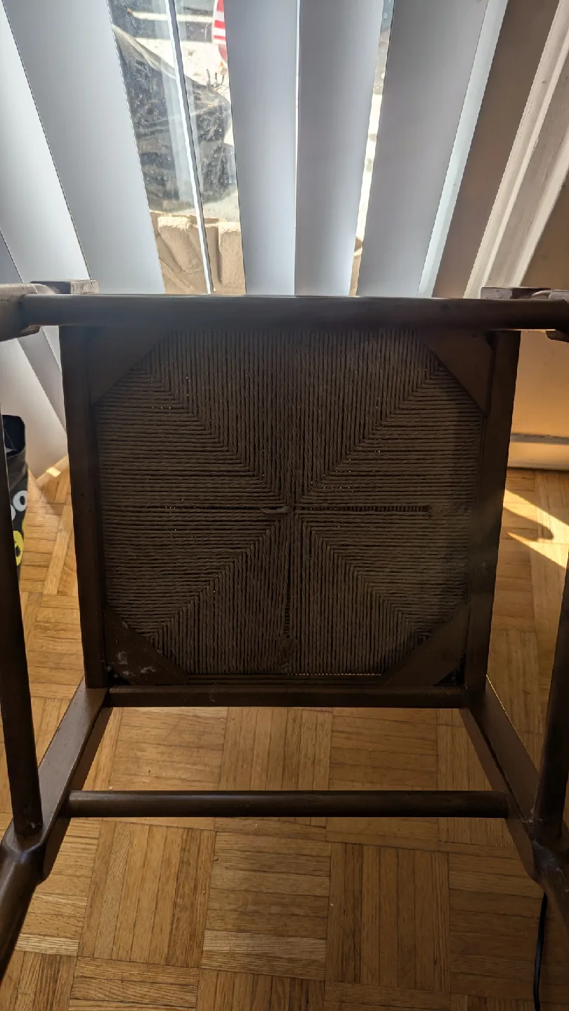 Vintage Woven Seat dinning Chair image indicator(3)