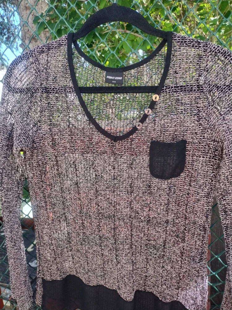 Point Zero open knit top - Size S thumbnail