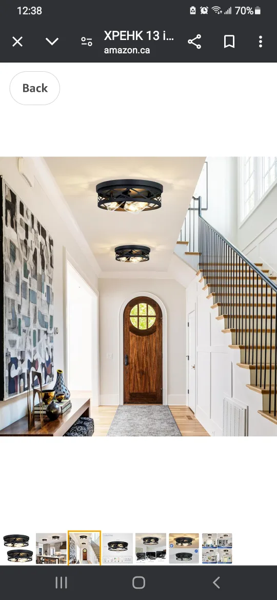 2 Pack Flush Mount Ceiling Light for Kitchen Entry image indicator(2)