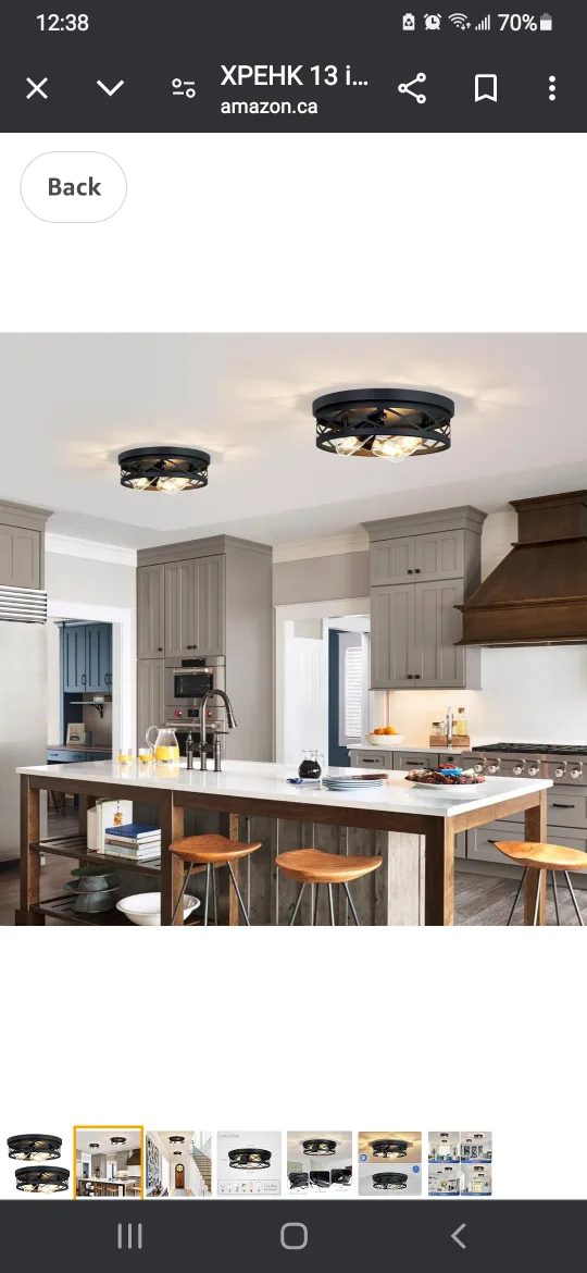 2 Pack Flush Mount Ceiling Light for Kitchen Entry image indicator(3)