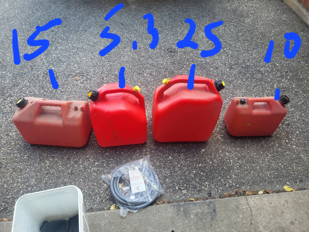 gas cans.