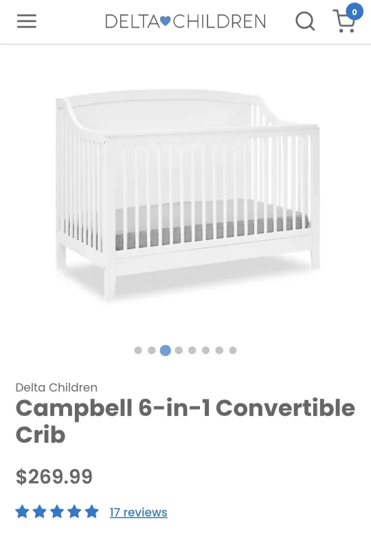 Delta Children Campbell 6-in-1 Convertible Crib thumbnail