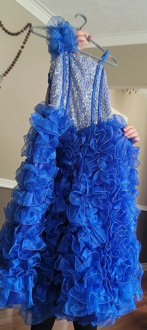 new size 12 Blue Ruffle Dress image indicator(5)