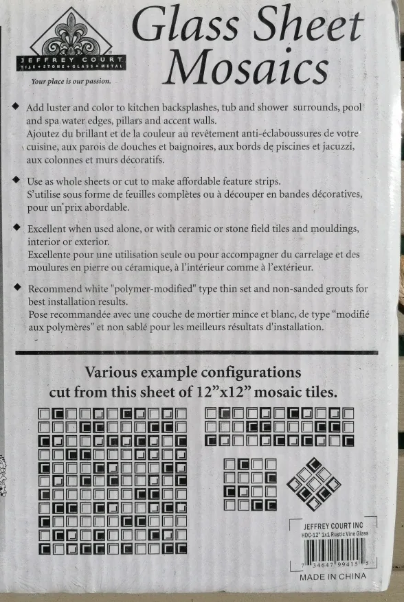 Jeffrey Court Rustic Vine Glass Mosaic Tile, 8 sheets image indicator(3)