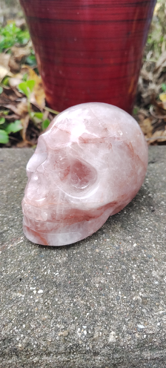 Rose Quartz Crystal Skull - photo 3