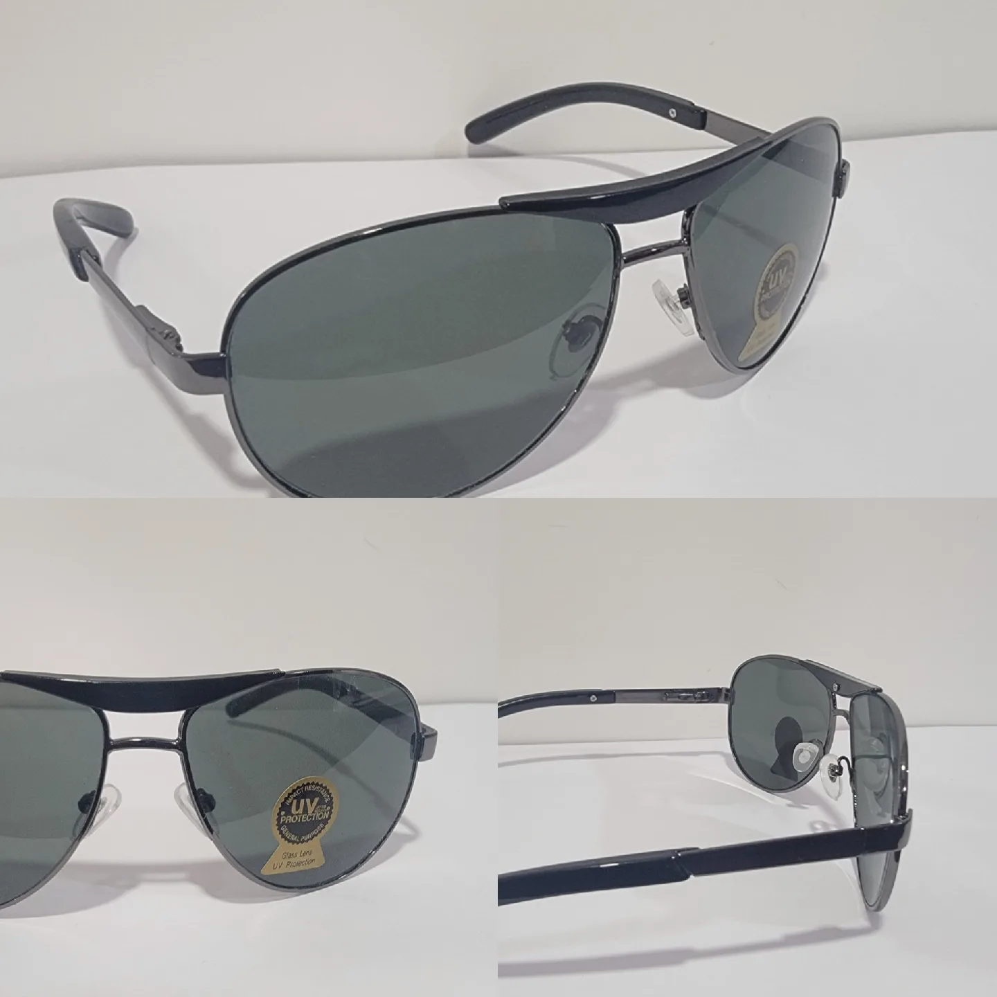 Black Aviator Sunglasses - UV Protection thumbnail