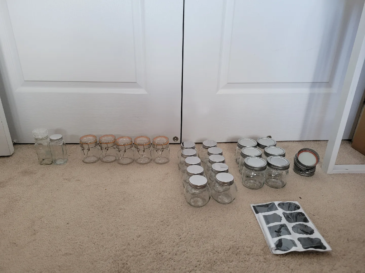 Variety of Glass Jars with Lids thumbnail
