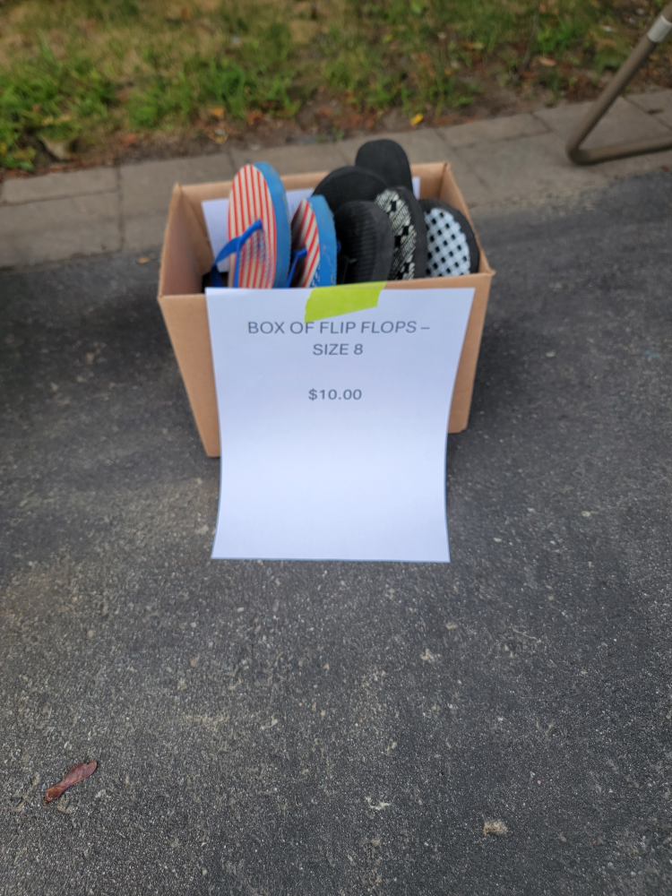 Box of Flip Flops - Size 8
