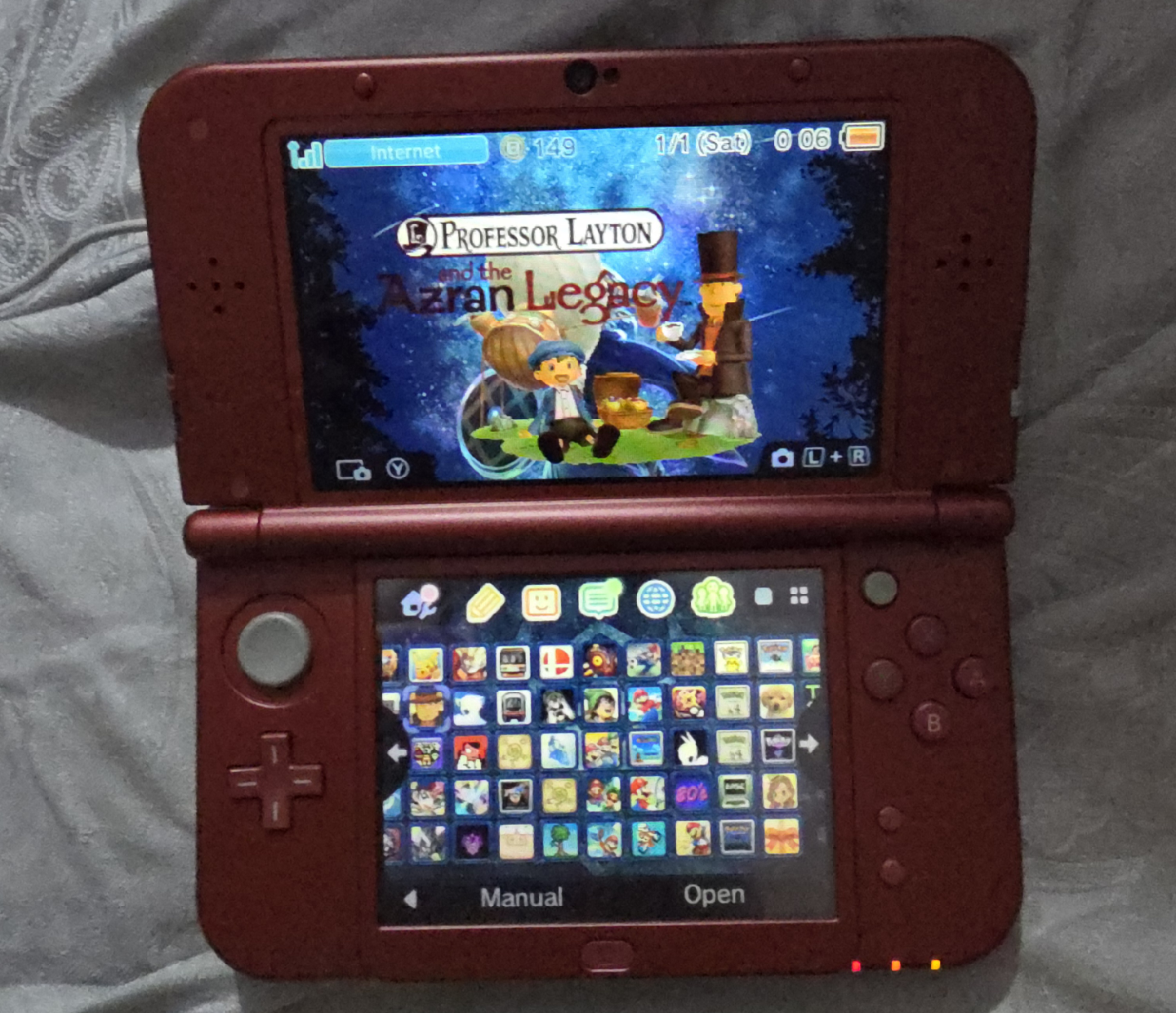 nintendo 3dsxl red