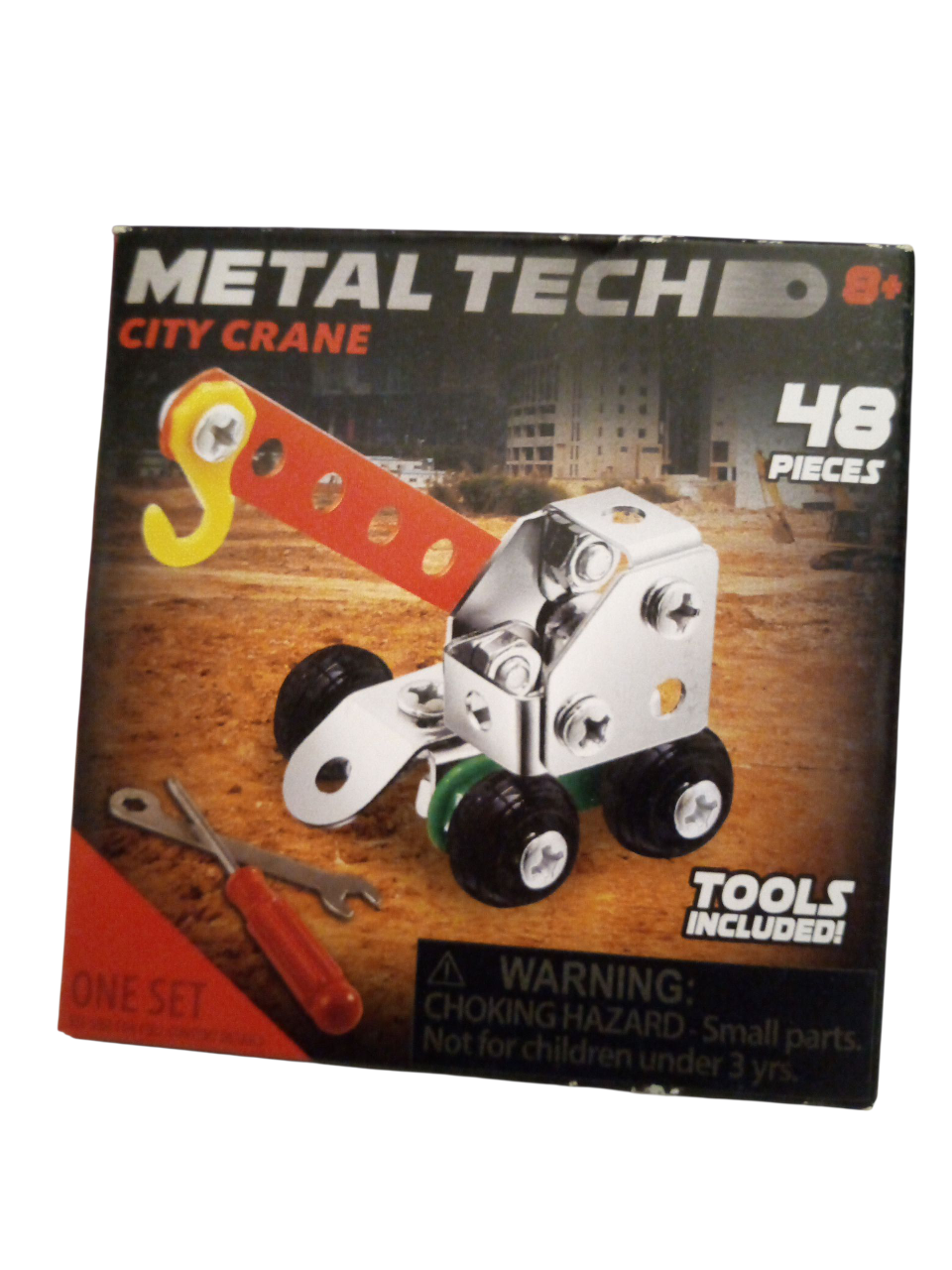 Metal Tech City Crane - 48 Pieces - Tools Included!