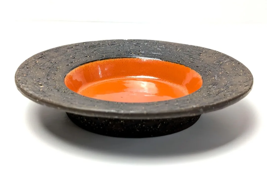 Vintage Upsala Ekeby Decorative Dish ~ Chamotte image indicator(2)