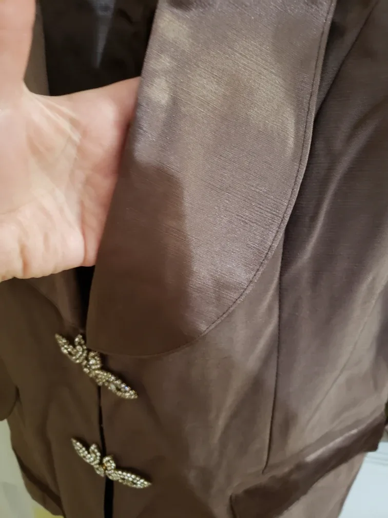 Brown Women's Suit rhinestones clasp for  occasion 14p image indicator(6)