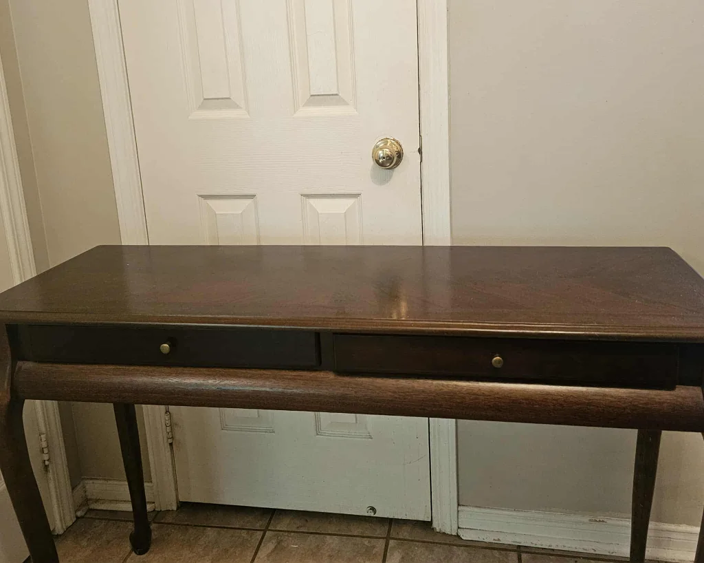 Brown Rectangle Solid Wood Sofa Table image indicator(2)