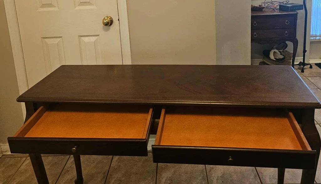 Brown Rectangle Solid Wood Sofa Table image indicator(3)