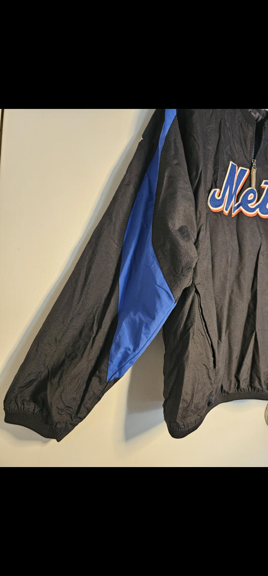 XL Vintage New York Mets MLB Baseball 1/4 Zip Jacket - photo 3