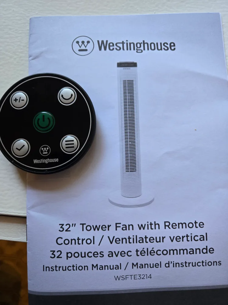 Westinghouse Tower Fan with remote control image indicator(3)