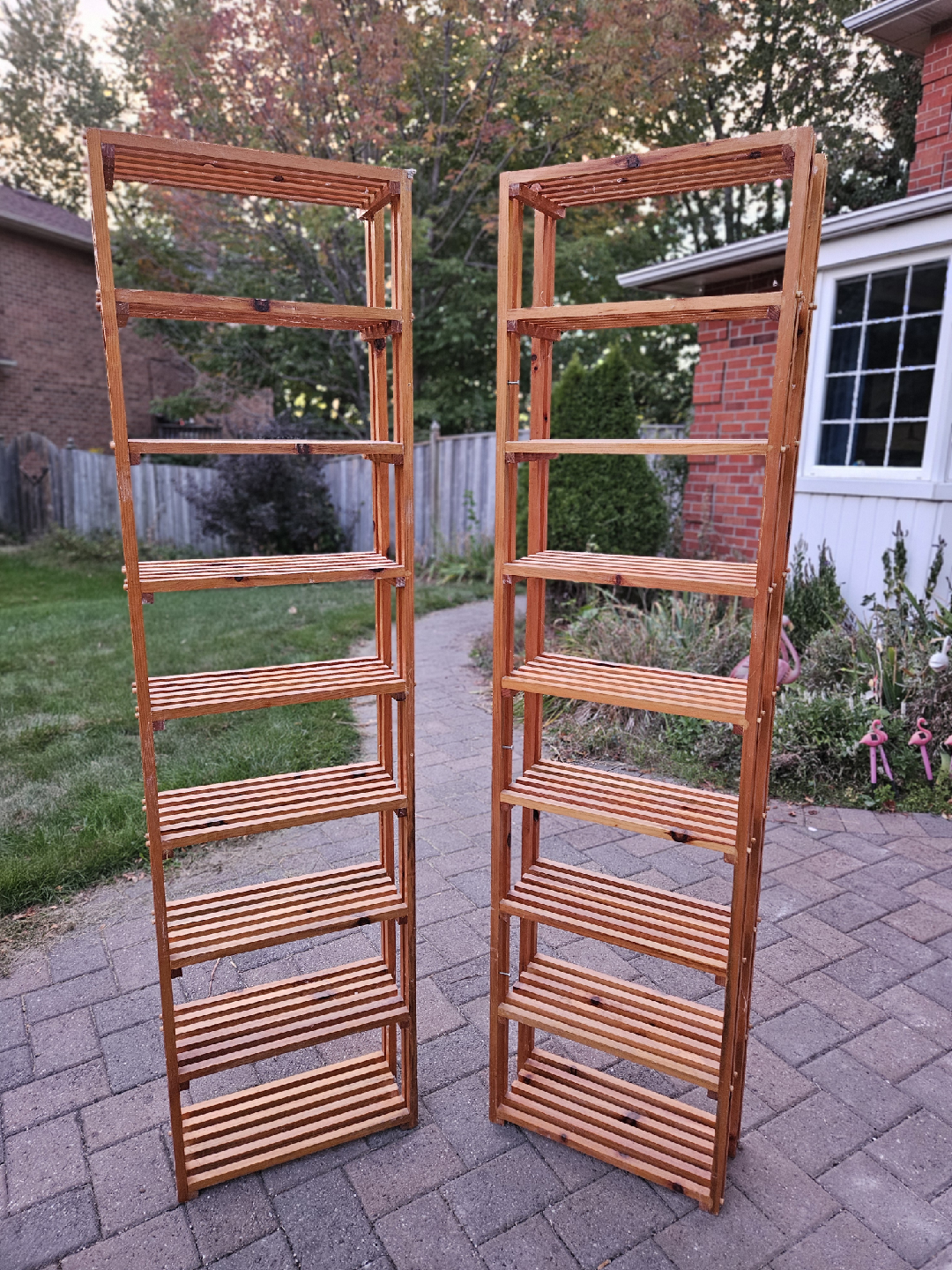 Wooden Plant/Shoe Rack - Set of 2