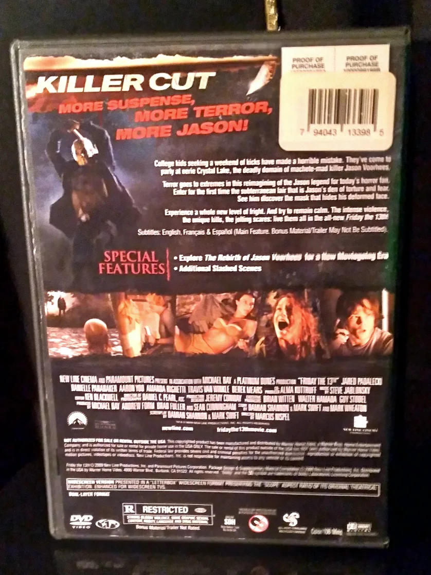 HORROR DVD - FRIDAY THE 13TH 2009 - KILLER CUT image indicator(3)