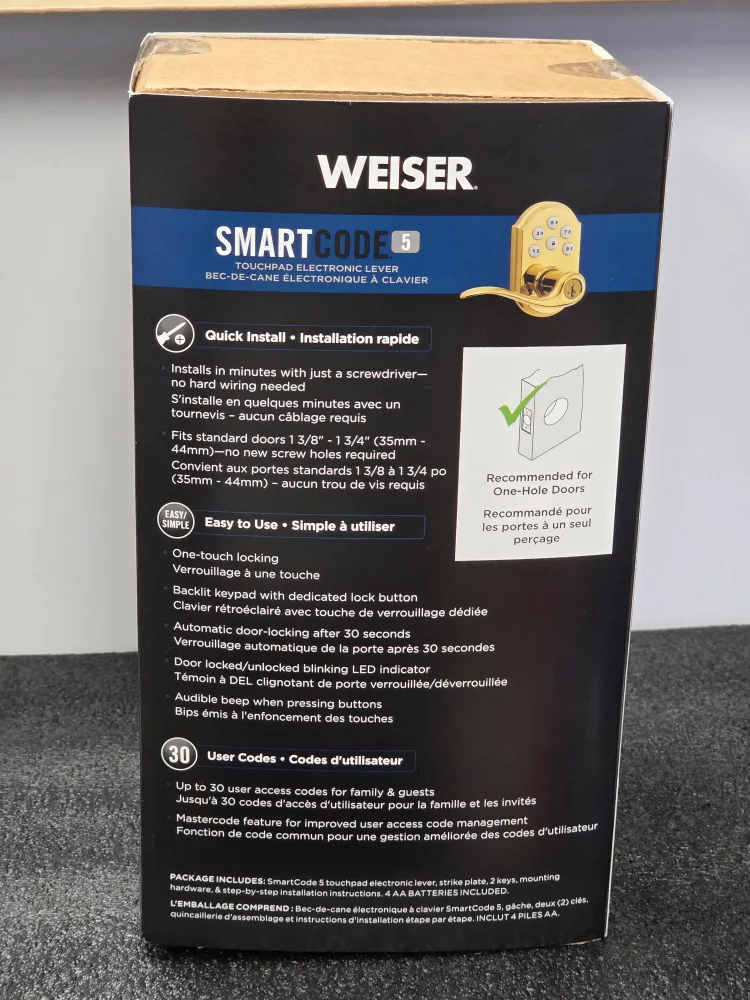 Weiser SmartCode 5 Touchpad Electronic Lever - New image indicator(5)