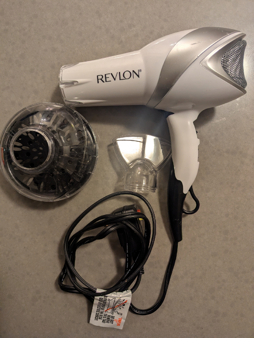 Revlon Infrared Hair Dryer + accessories diffuser