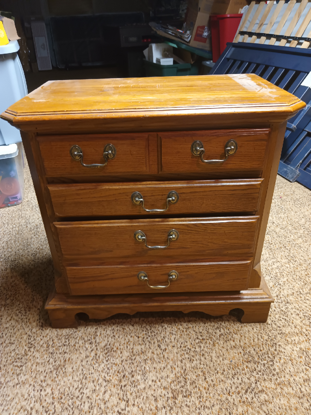 Wooden 4-Drawer Nightstand