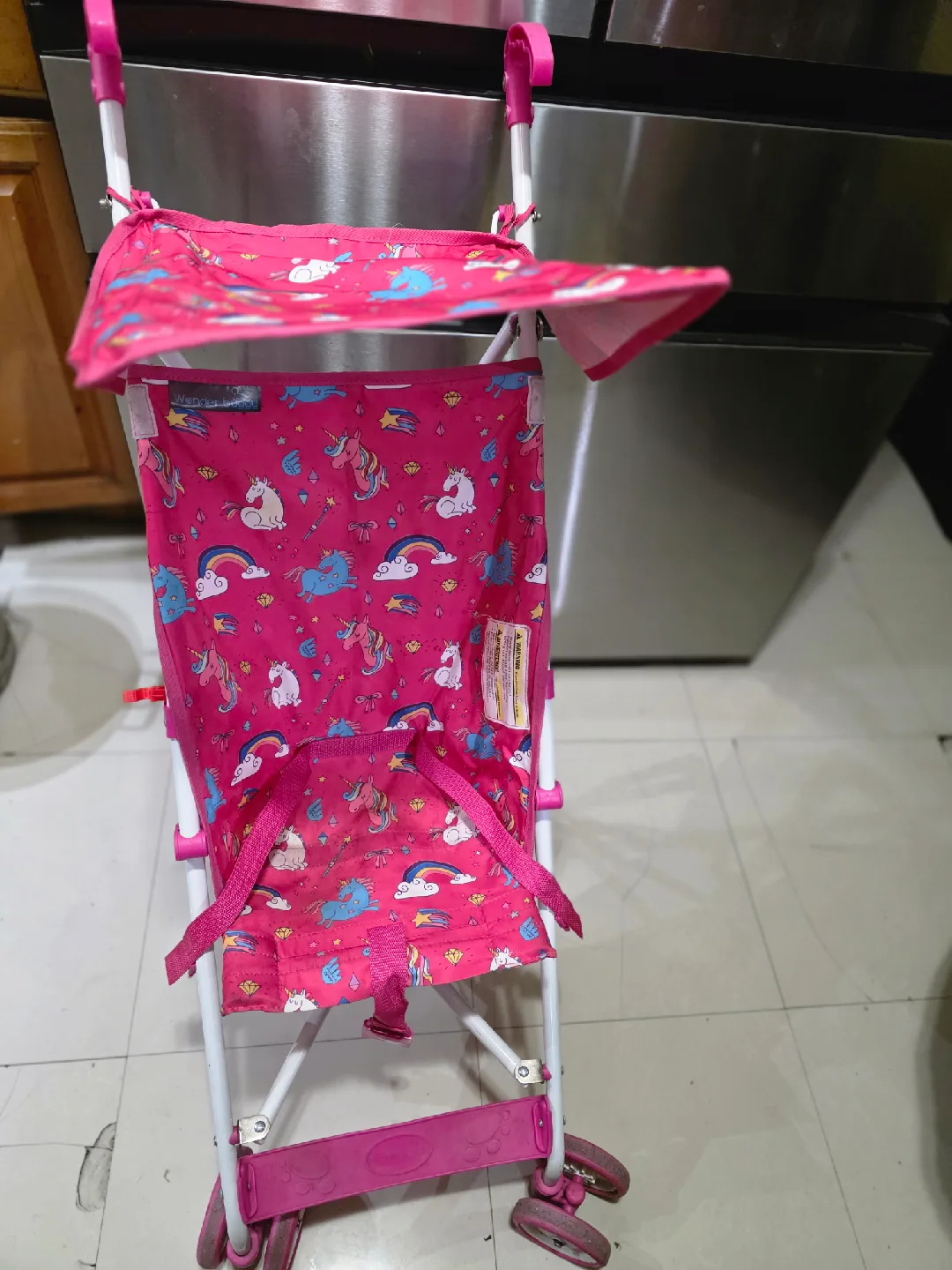 Pink Unicorn Print Baby Stroller image indicator(2)