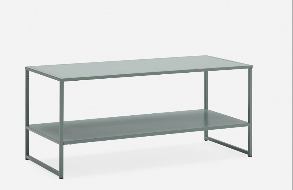 Metal Muted Seafoam Green Coffee Table
