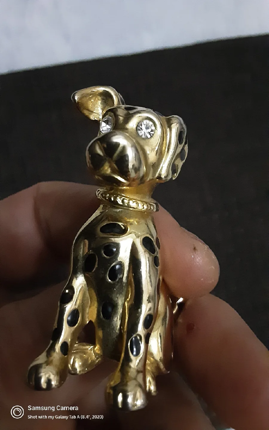 Dog Brooch - Gold Tone Dalmatian image indicator(3)