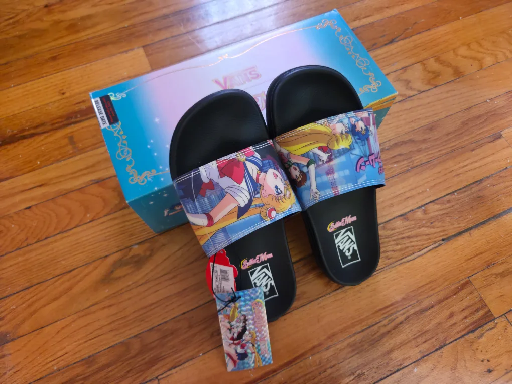 VANS X Sailor Moon slides thumbnail