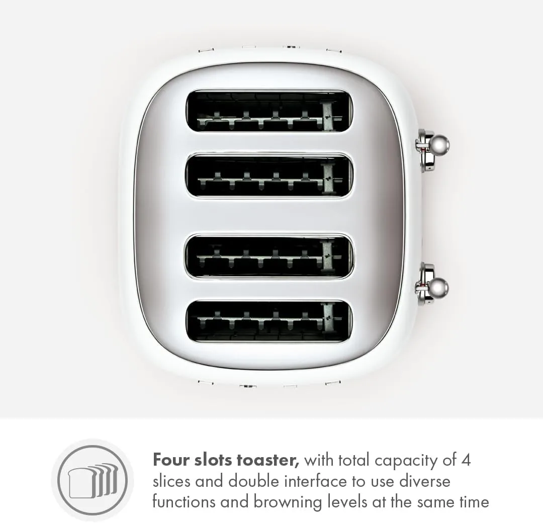 🥳LIKE NEW🤩 SMEG 4-Slice Toaster - Cream image indicator(8)
