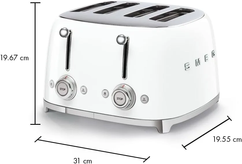 🥳LIKE NEW🤩 SMEG 4-Slice Toaster - Cream image indicator(9)