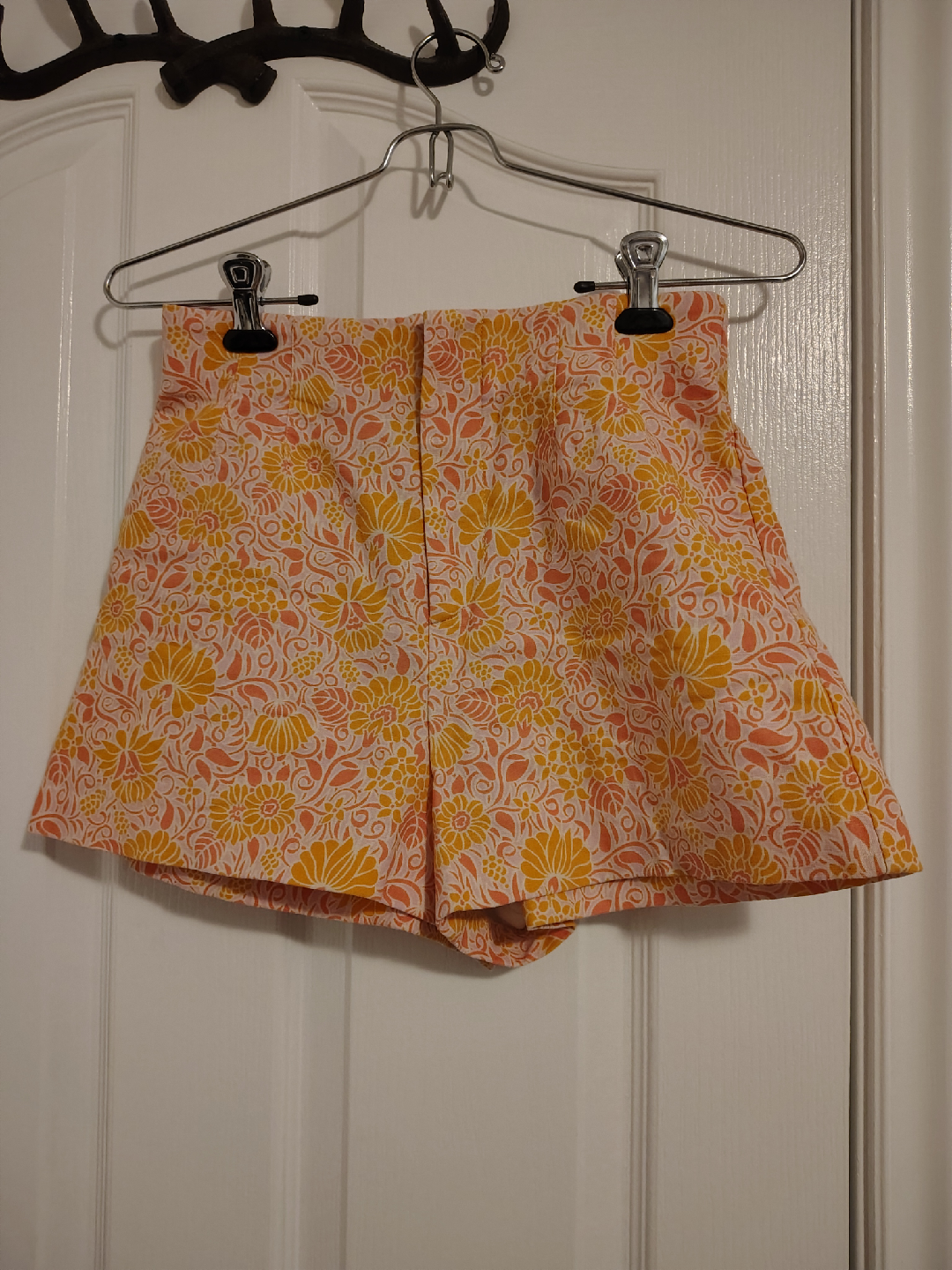 Zara Floral Print Shorts - Orange & Yellow