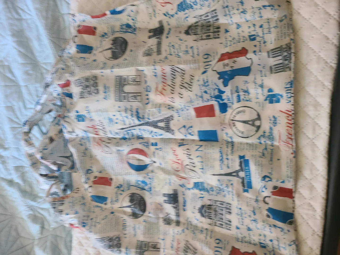 Paris Print Drawstring Bag 🥕 thumbnail