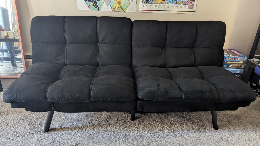 mainstay memory foam futon used - photo 3