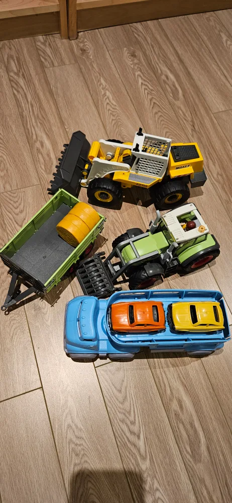 Playmobil Tractor, Loader, Truck, and Trailer Set