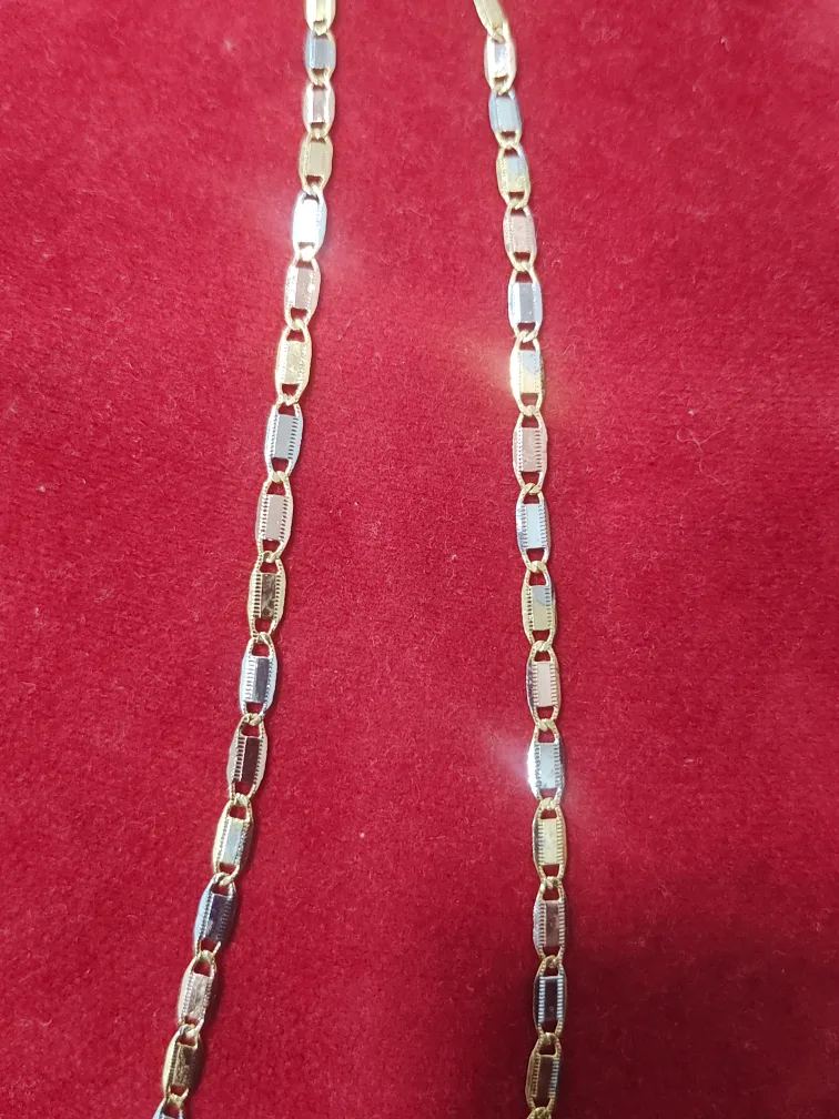 Two tone  Gold plated  Chain Necklace thumbnail