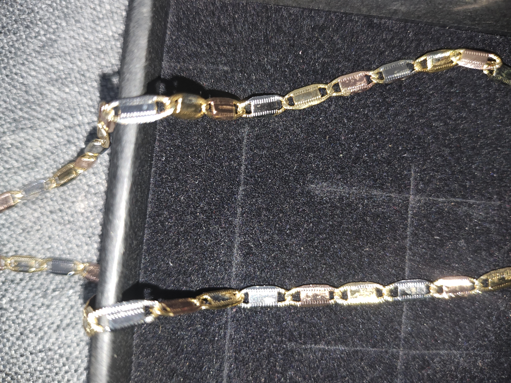 Two tone  Gold plated  Chain Necklace - photo 4