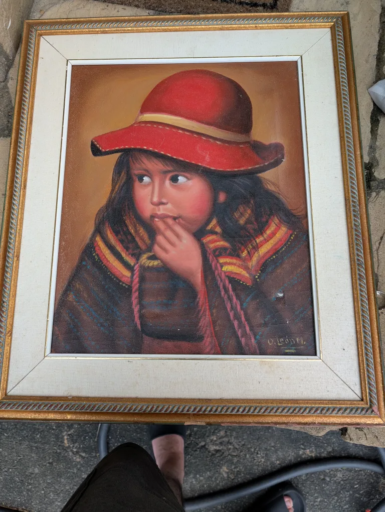 Vintage Framed Oil Painting thumbnail