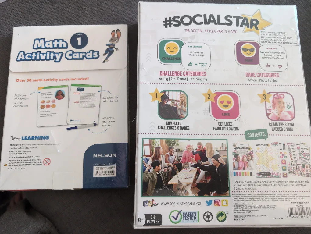 Nelson Math Activity Cards Grade 1 & #SocialStar Game image indicator(2)