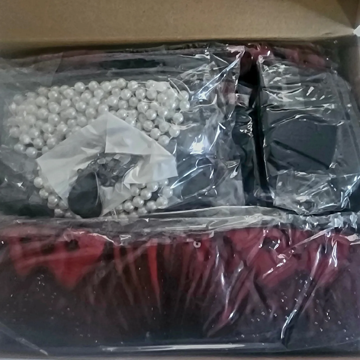 NEW in box 8Pc  Flapper Dress - Red & Black image indicator(6)